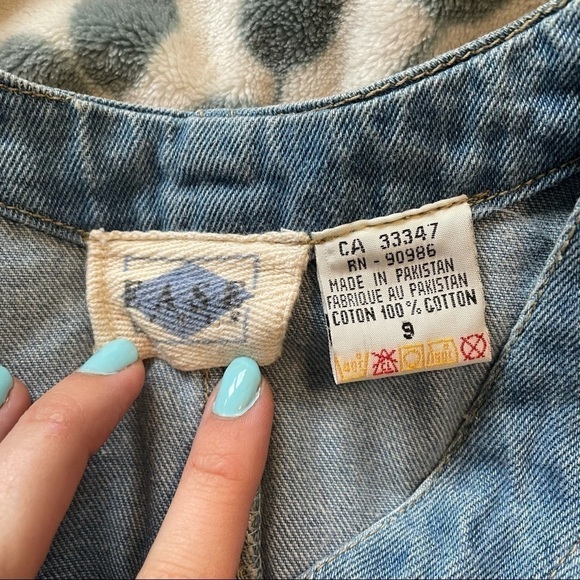 𝅺VINTAGE 100% cotton Blue Denim Button Down Dress small - Picture 6 of 6